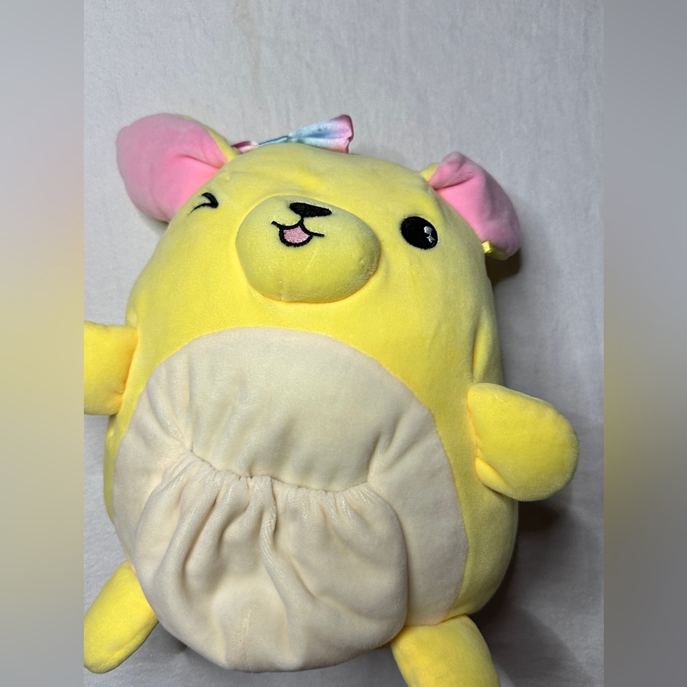 Squishmallows Yellow and Pink Stuffed Animal